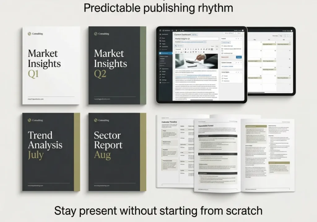 The Consistency Pack applies the same editorial discipline of Industry Dive to your personal brand — without a newsroom.