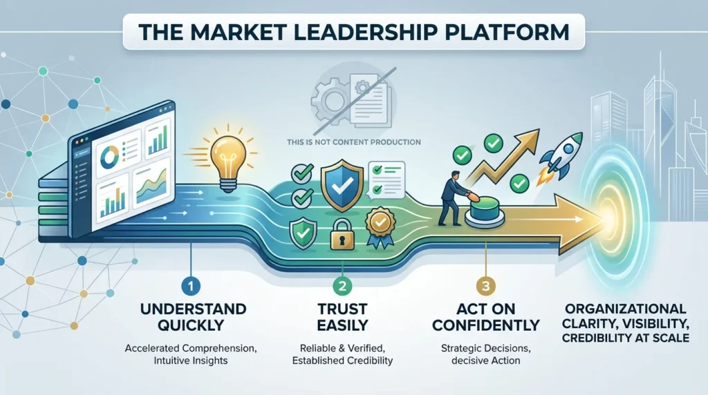 The Market Leadership Platform: A structured system that turns your work into something the market can Understand quickly