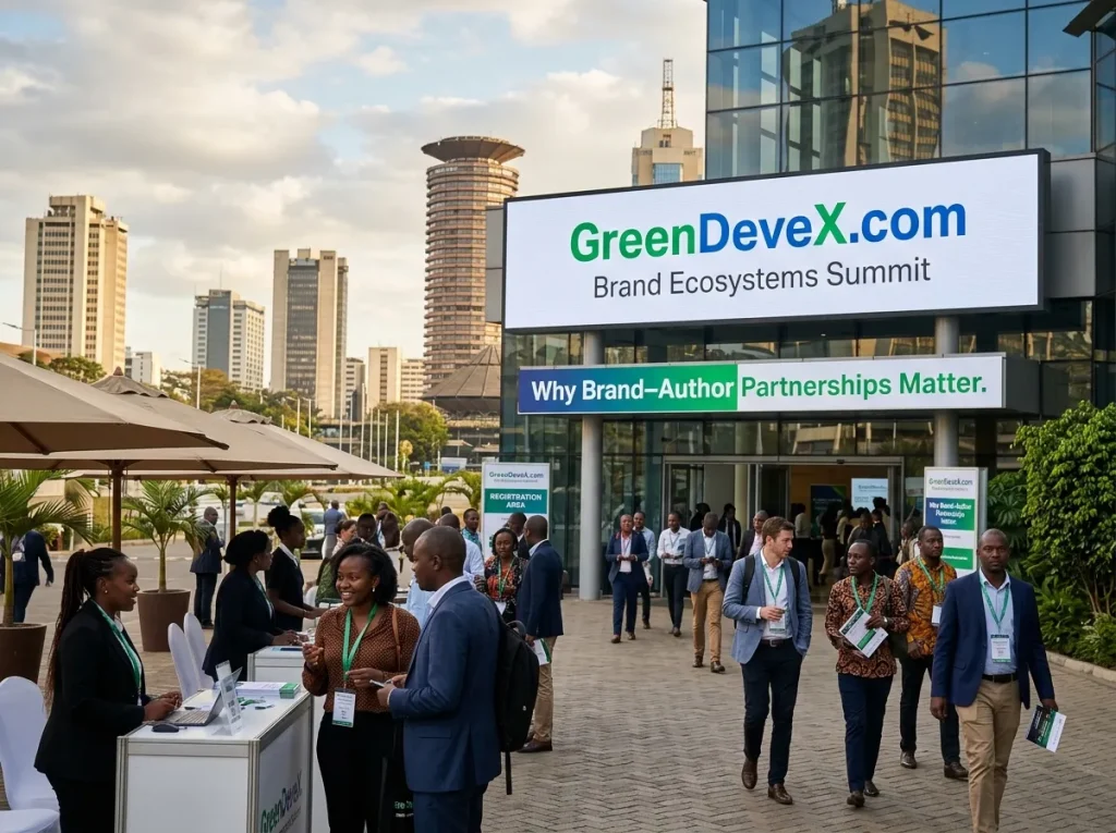 Main Title: GreenDeveX.com 
Subtitle: Brand Ecosystems Summit 
Tagline: Why Brand–Author Partnerships Matter.