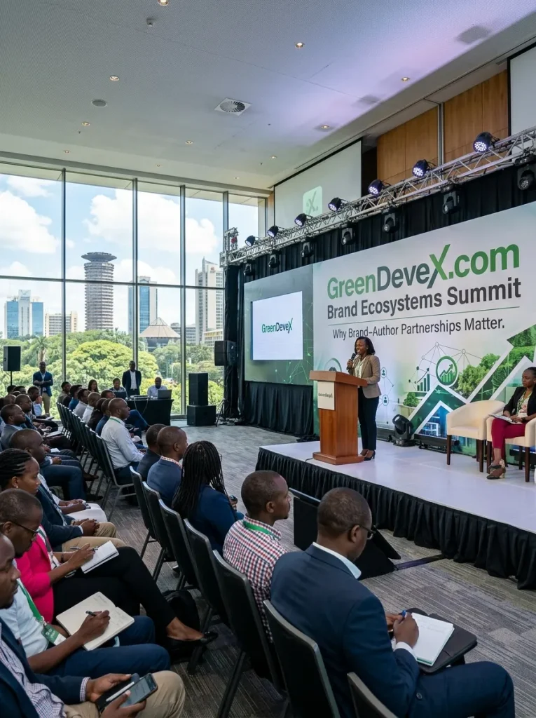 Main Title: GreenDeveX.com 
Subtitle: Brand Ecosystems Summit 
Tagline: Why Brand–Author Partnerships Matter.
