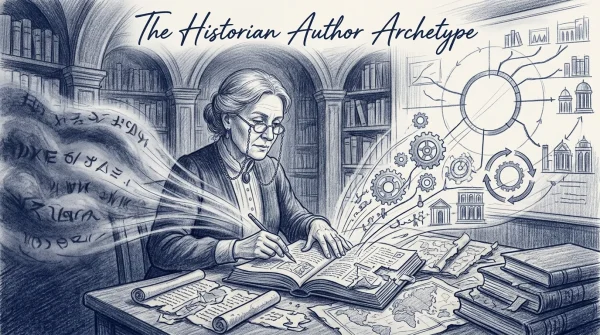 The Historian author archetype resolves historical blindness by contextualizing present decisions within longer patterns. Ideal for brands needing perspective and wisdom.