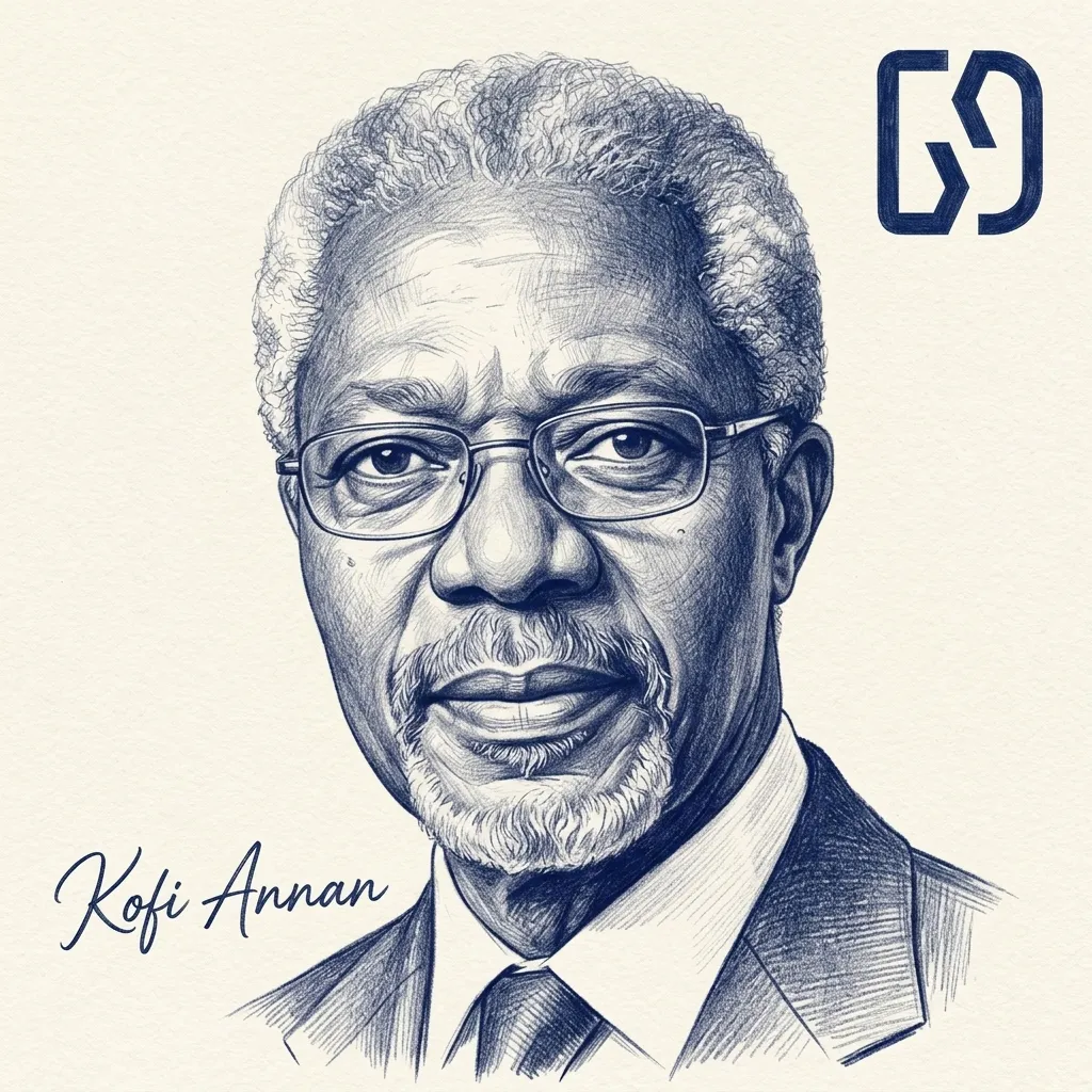 Kofi Annan (1938-2018), the seventh Secretary-General of the United Nations and Nobel Peace Prize laureate, is a definitive example of The Diplomat archetype in action.