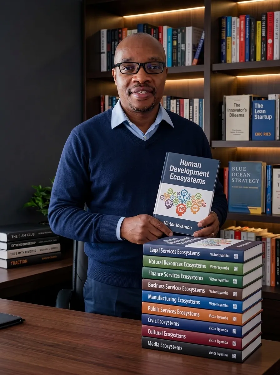 Victor Isyamba is an Ecosystem-Thinking Architect, Platform Strategist, and Fractional CMO with over 27 years of experience transforming fragmented operations into coordinated growth systems across 33+ industries. He has worked with institutions such as the United Nations, Rwanda Development Board, USAID, Konza Technopolis, Nestlé, Unilever, and the Nairobi City Government.